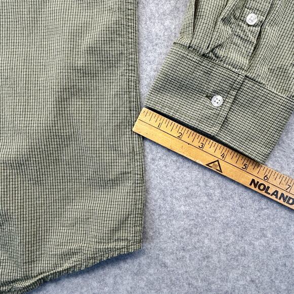 ECKO Unltd Button Up Shirt Men 3XL Green Micro Plaid L/S Epaulets Casual Streetw - Picture 13 of 16